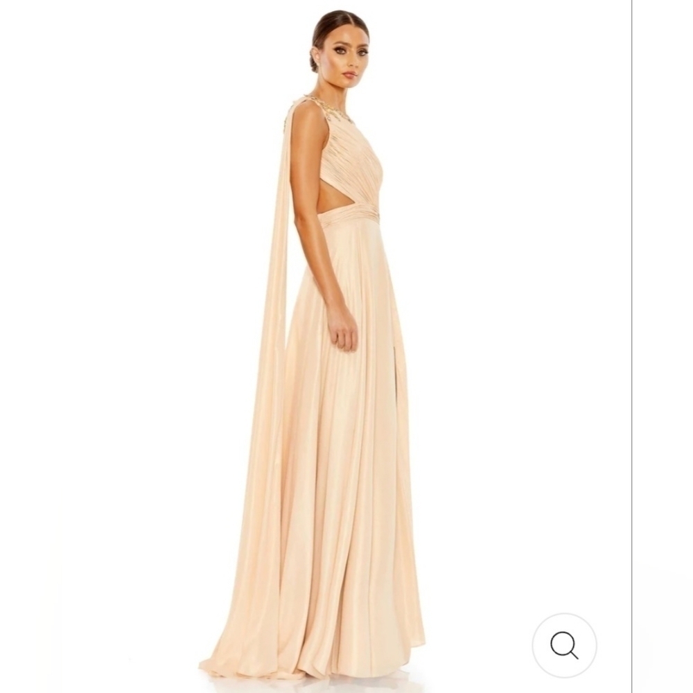 Mac Duggal FLOAT ONE SHOULDER OPEN BACK FLOWY GOWN size 12 (#39) - Picture 5 of 16